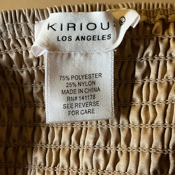 Kirious crop top Women's Puff Sleeve Top - Tan - Picture 3 of 3